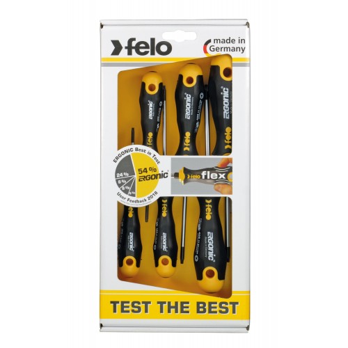 Felo Juego de destornilladores ERGONIC punta Torx 6-pcs. T 8 - T 25